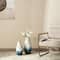 Glitzhome® Abstract Ombre Blue & Gold Metal Floor Vases Set